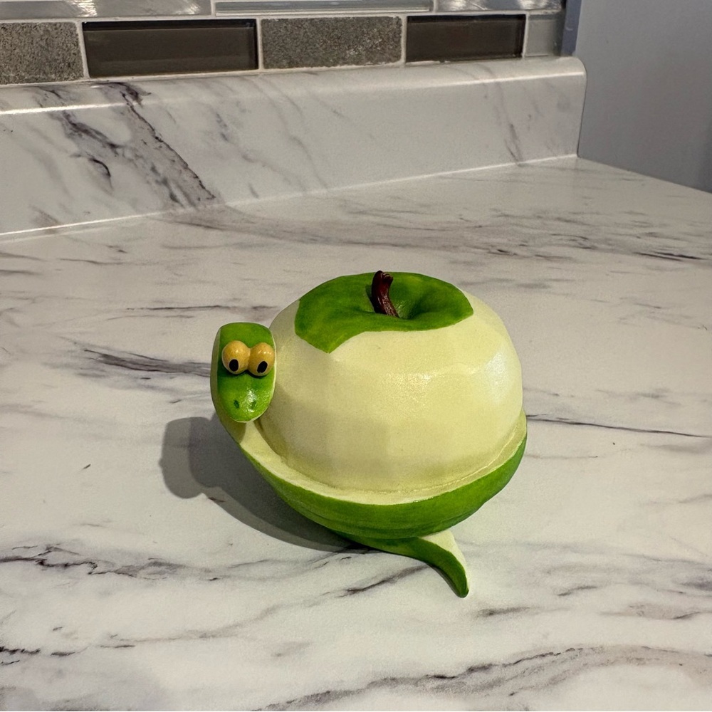 Enesco‎ Home Grown Green Apple Snake anthropomorphic figurine